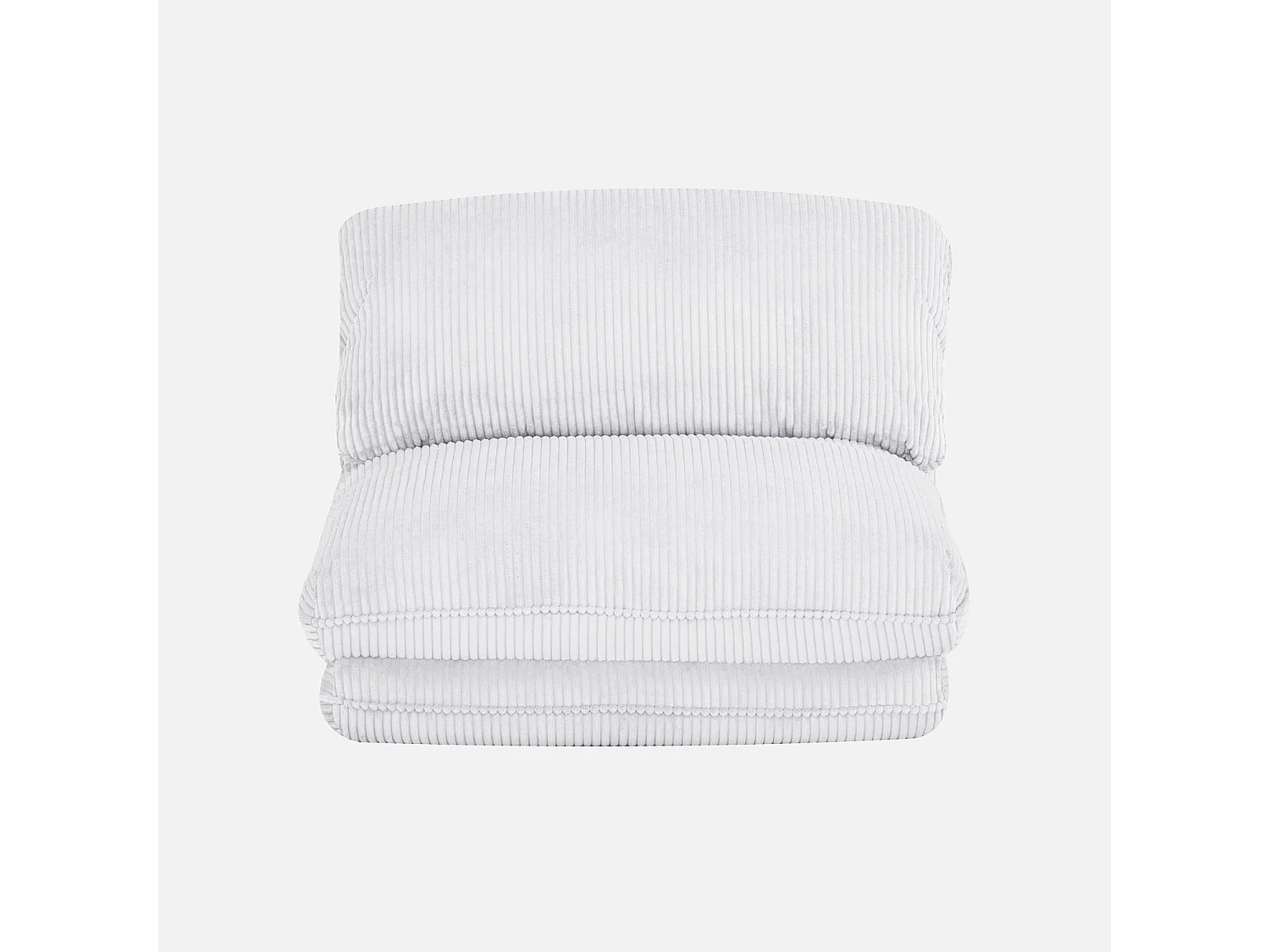 Chauffeuse matelas blanc cassé convertible velours côtelé grosse côte 1 place Cosy