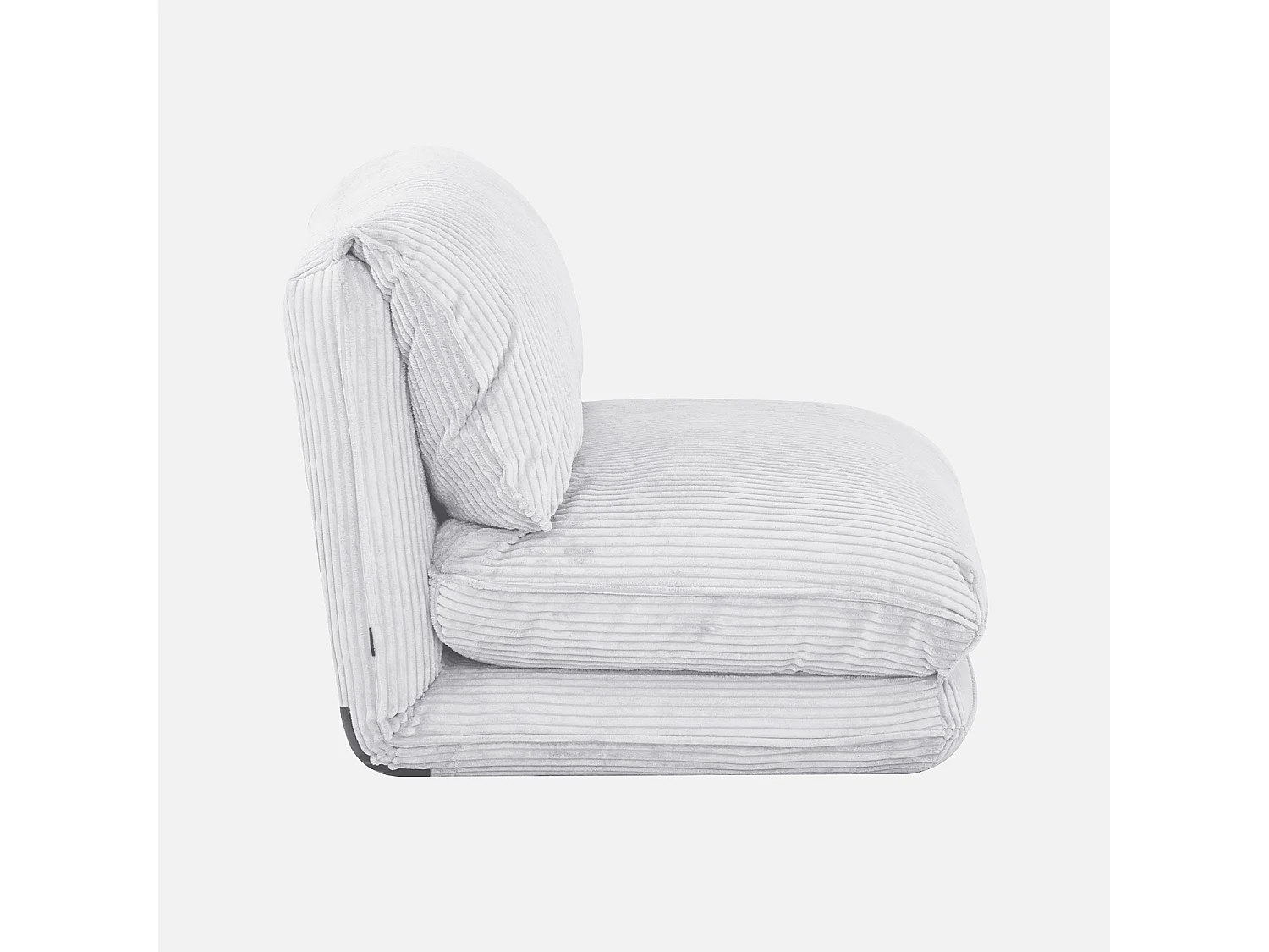 Chauffeuse matelas blanc cassé convertible velours côtelé grosse côte 1 place Cosy