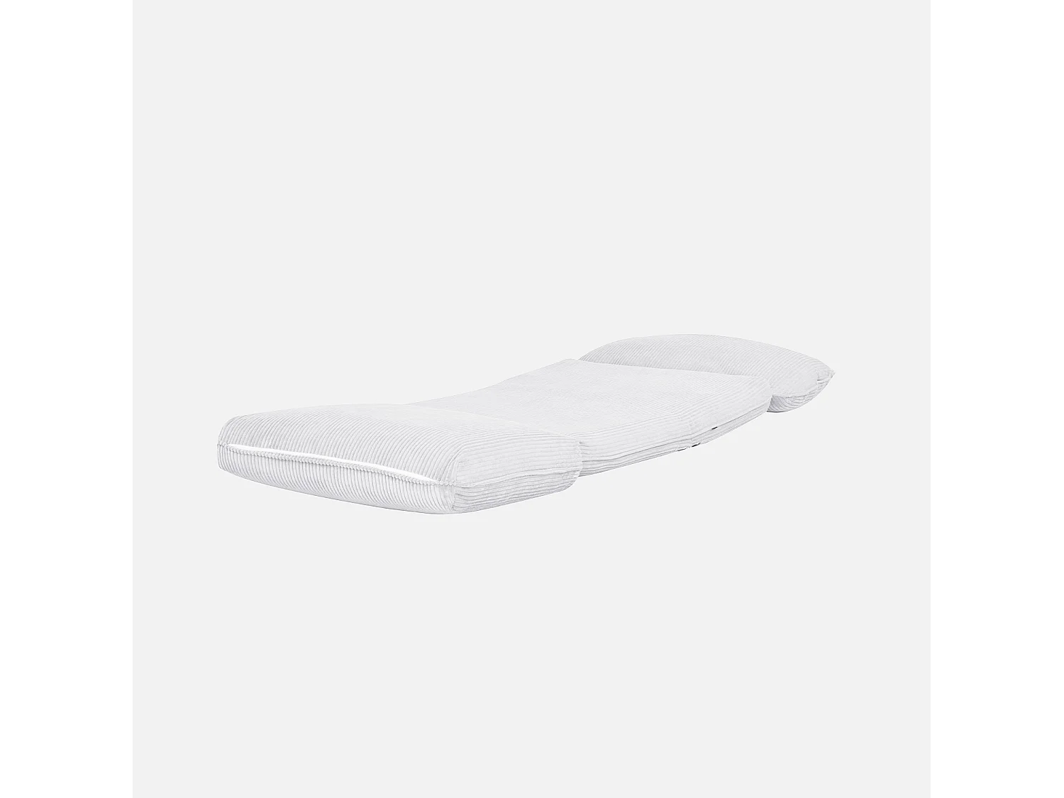 Chauffeuse matelas blanc cassé convertible velours côtelé grosse côte 1 place Cosy