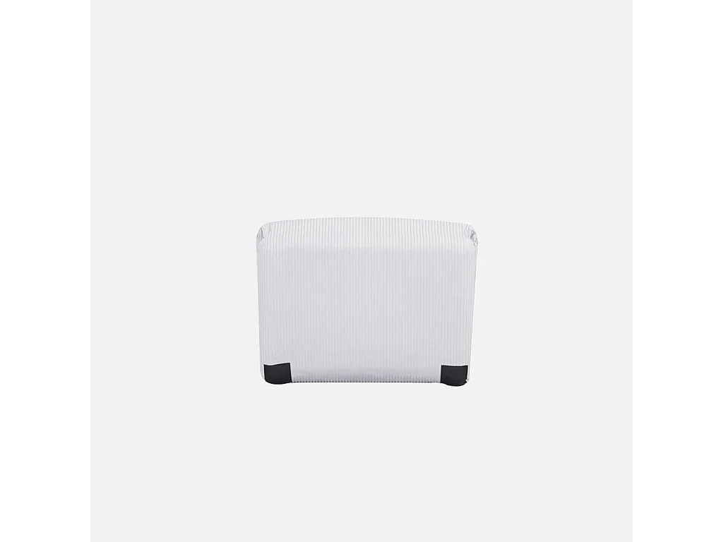Poltrona convertibile velluto a coste grosse coste 1 posto, bianco