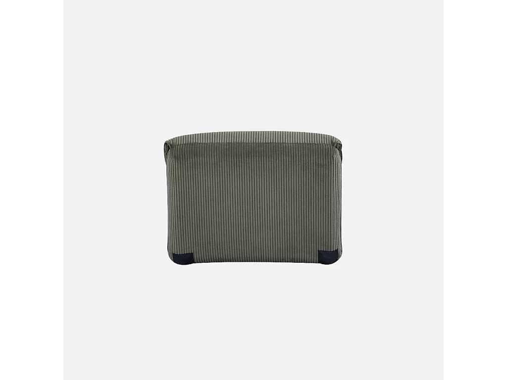 Chauffeuse matelas kaki convertible velours côtelé grosse côte 1 place Cosy
