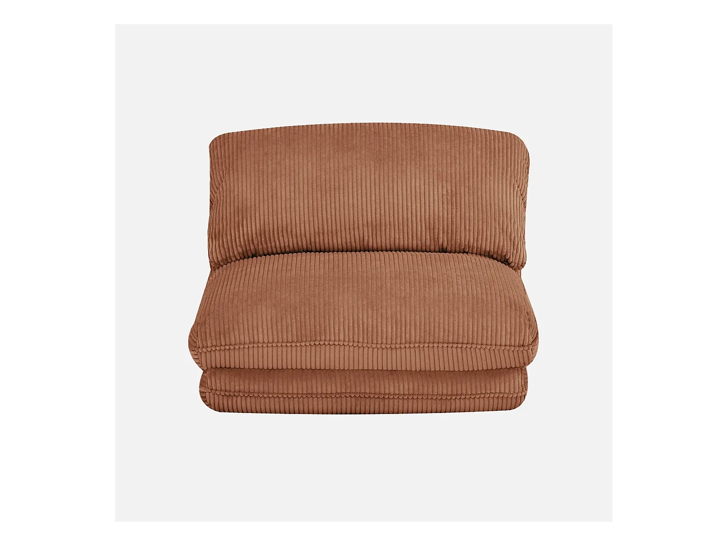 Chauffeuse matelas camel convertible velours côtelé grosse côte 1 place Cosy