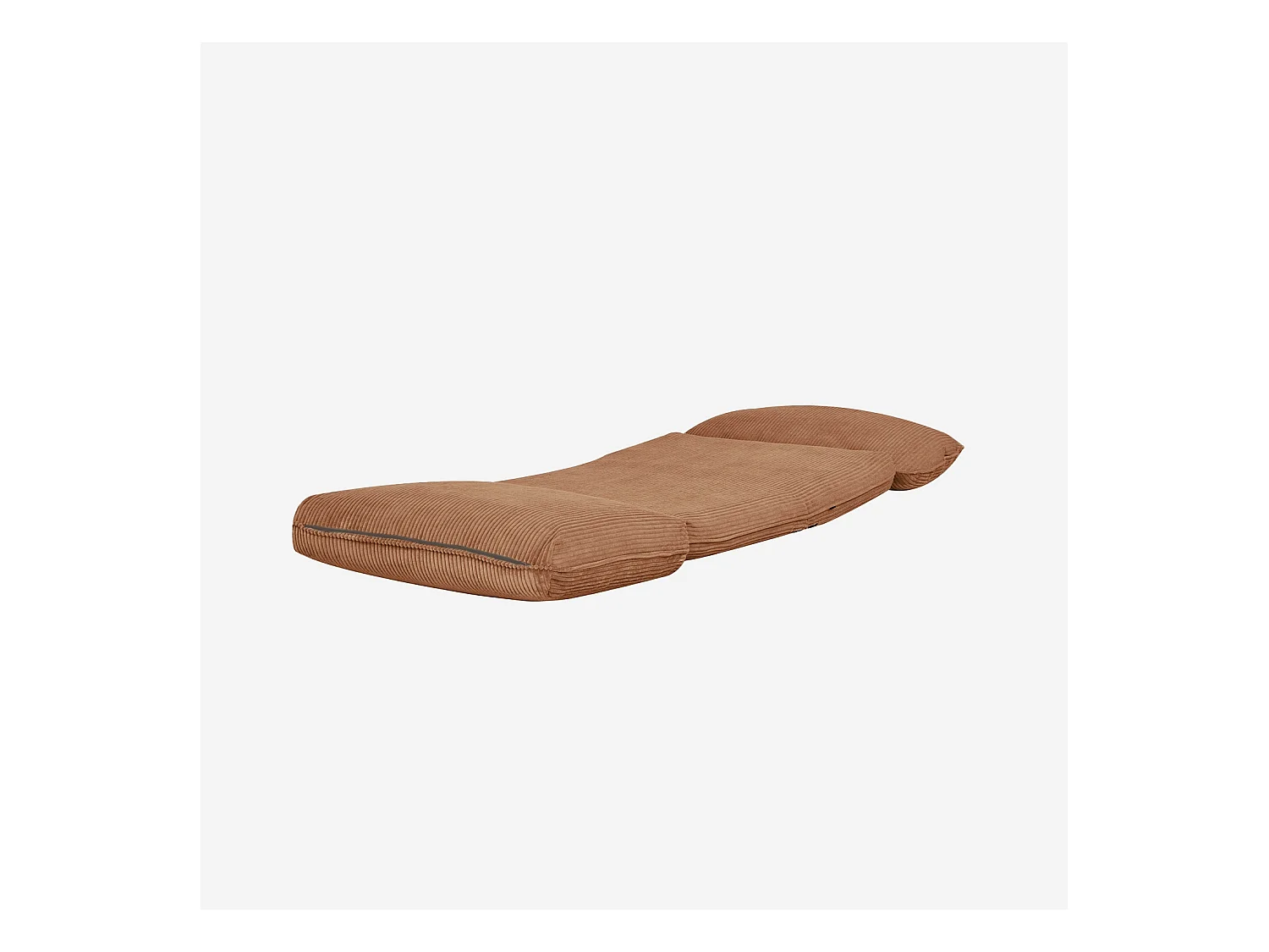 Chauffeuse matelas camel convertible velours côtelé grosse côte 1 place Cosy