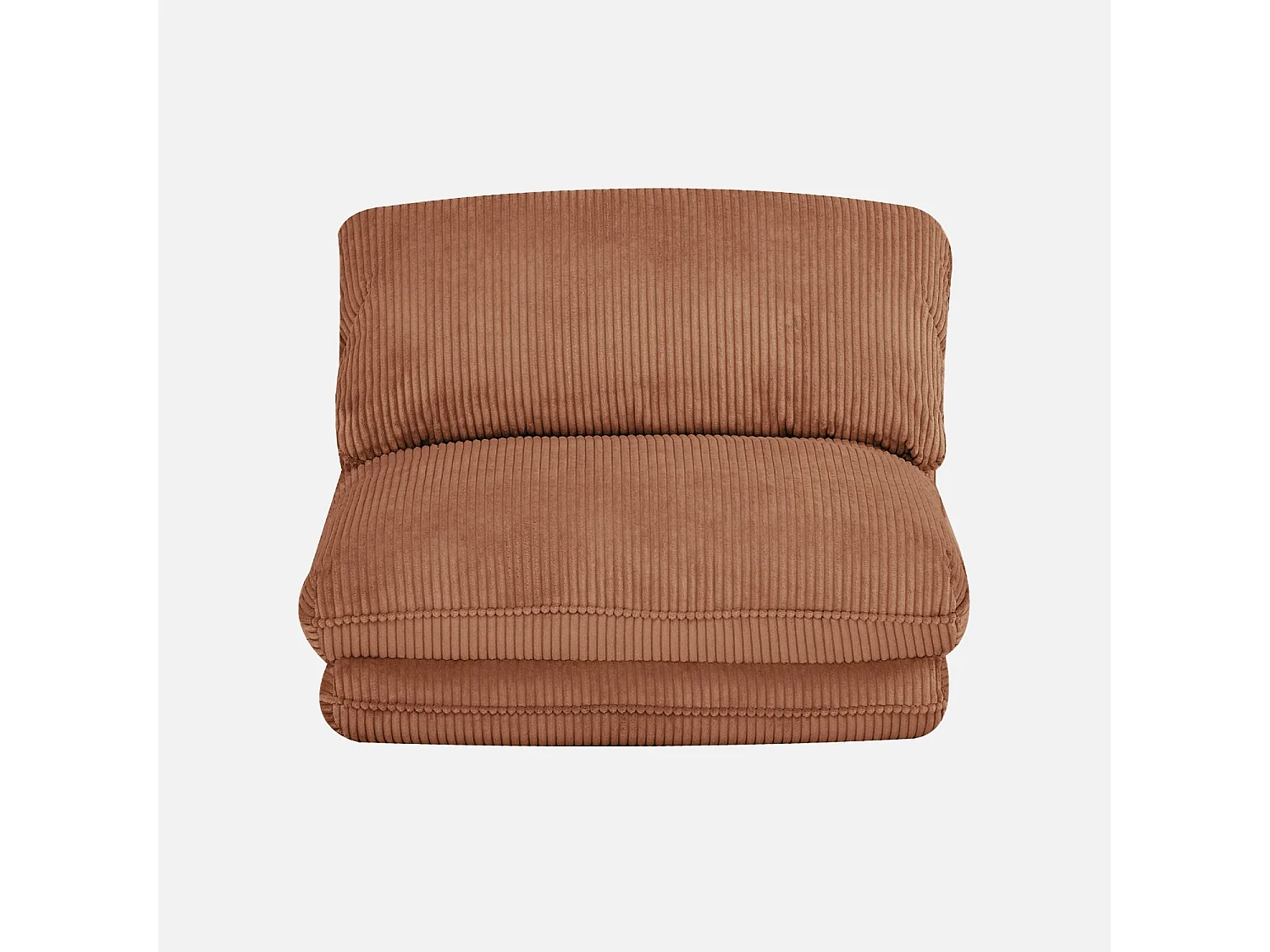 Sillón convertible  de pana gruesa camel