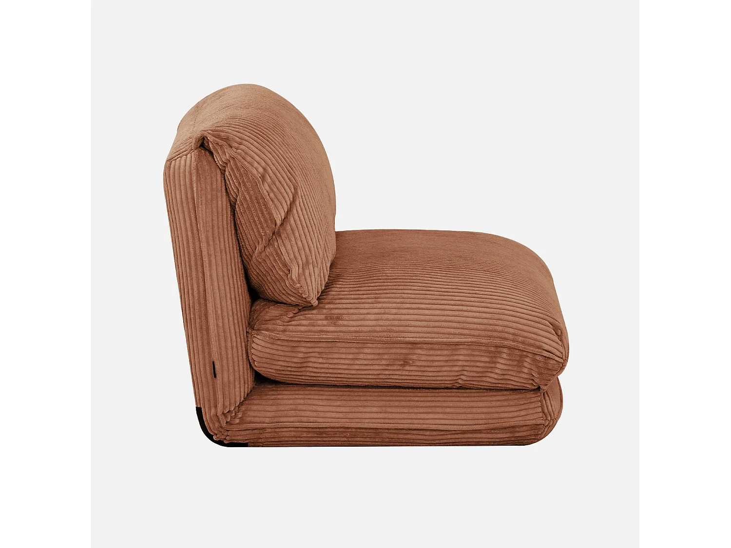 Sillón convertible  de pana gruesa camel