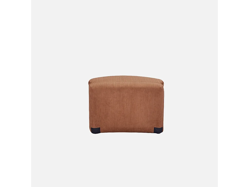 Chauffeuse matelas camel convertible velours côtelé grosse côte 1 place Cosy