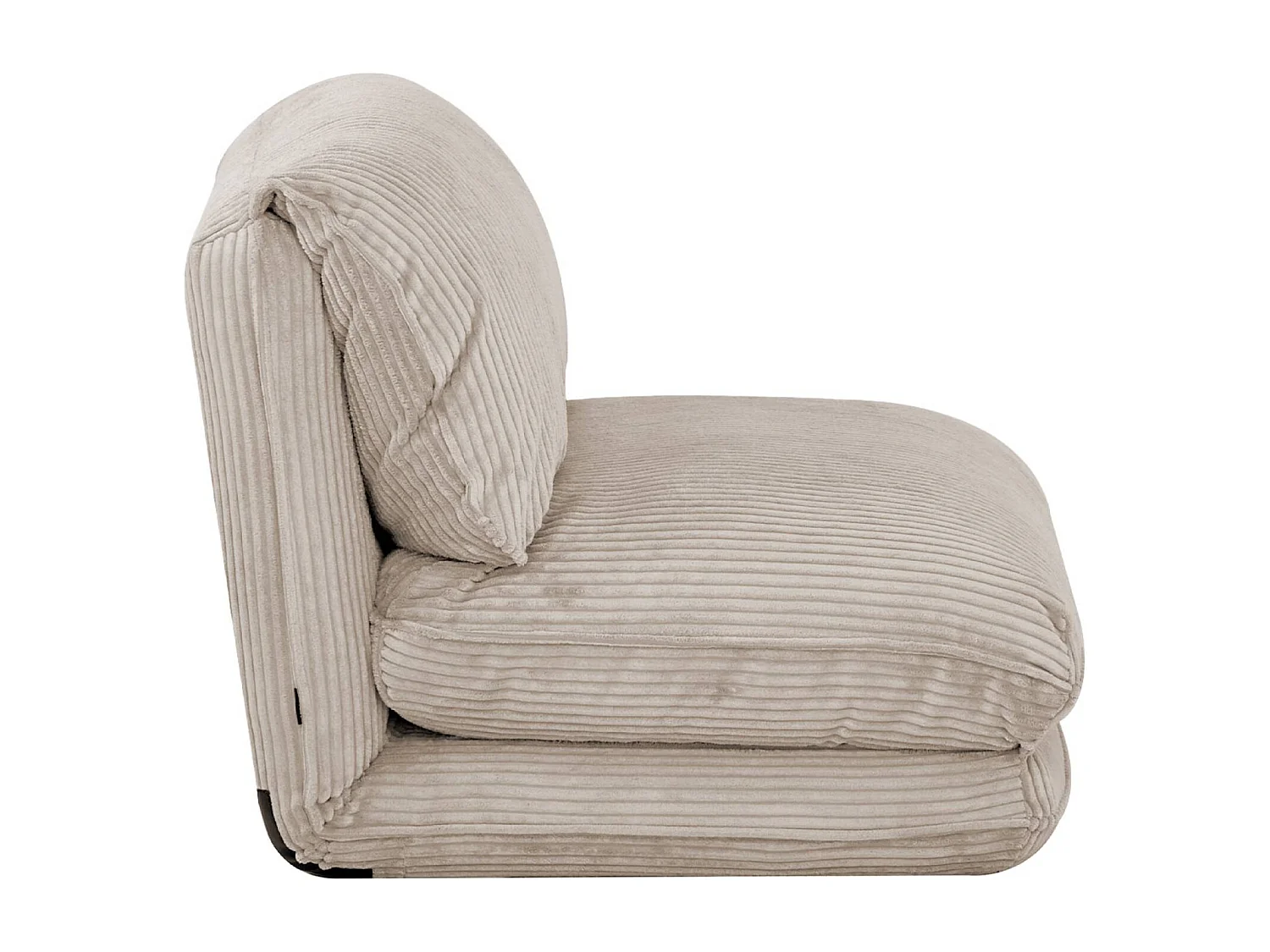 Chauffeuse matelas greige convertible velours côtelé grosse côte 1 place Cosy