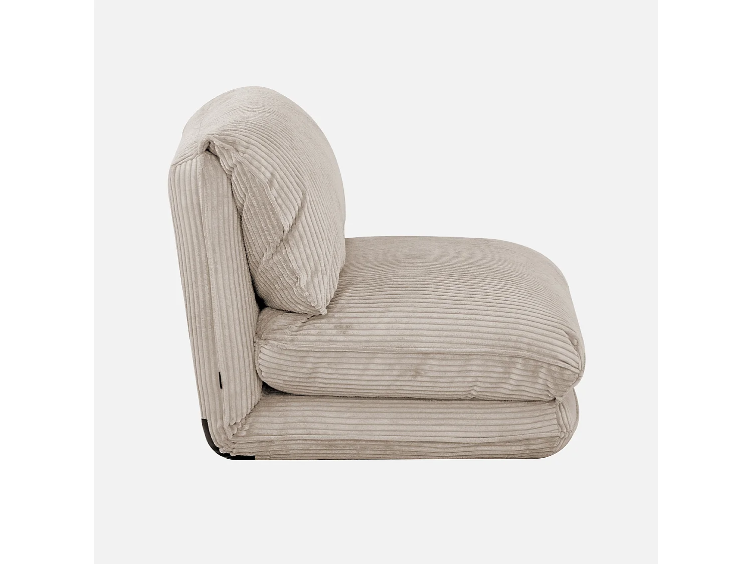 Chauffeuse matelas greige convertible velours côtelé grosse côte 1 place Cosy