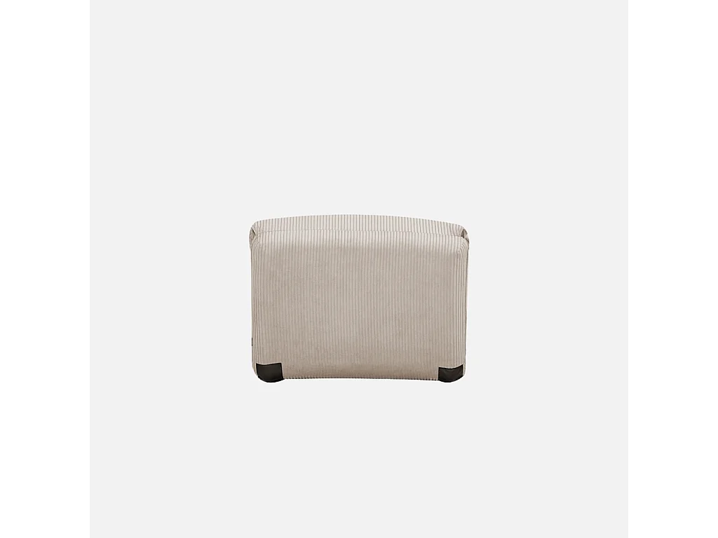 Chauffeuse matelas greige convertible velours côtelé grosse côte 1 place Cosy