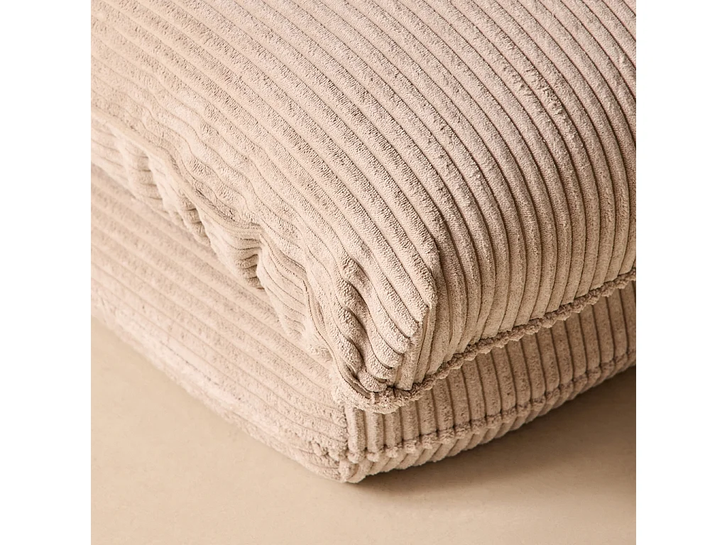 Chauffeuse matelas greige convertible velours côtelé grosse côte 1 place Cosy