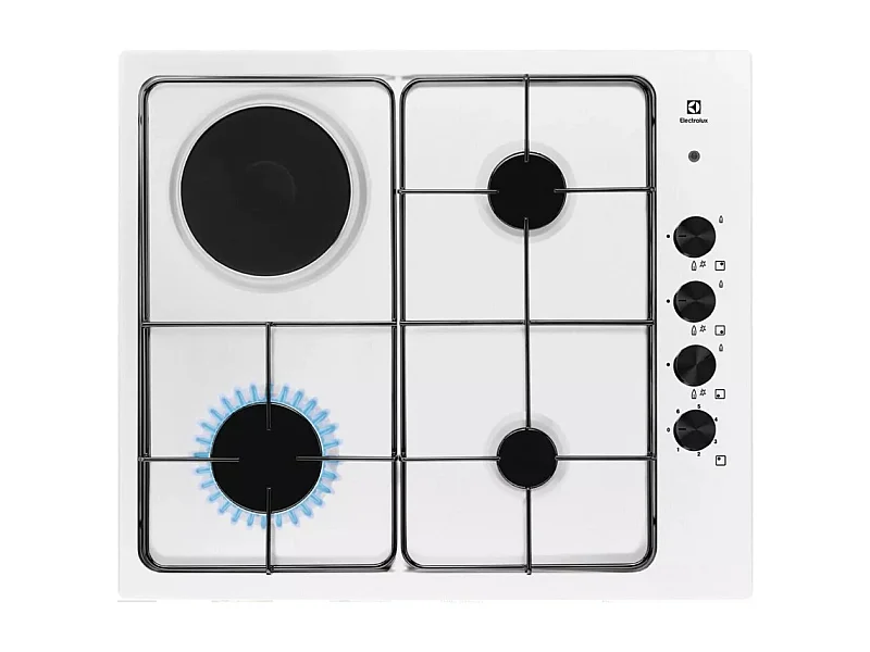 Electrolux Table de cuisson mixte 55cm 4 feux blanc - EGL62821OW