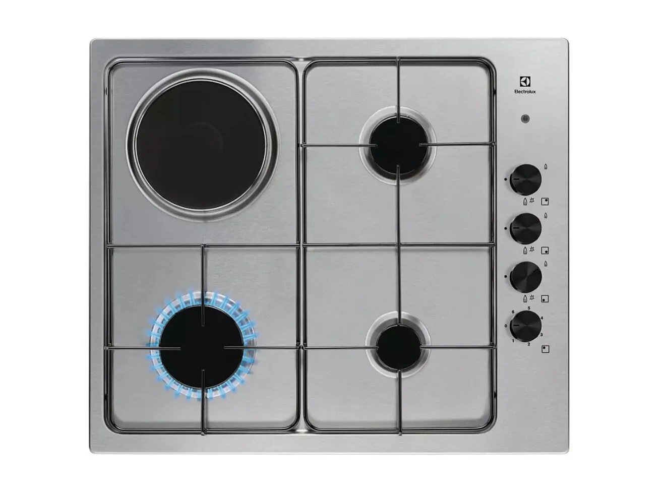 Electrolux Plaque de cuisson mixte 60cm 4 feux acier inox - EGL62821OX