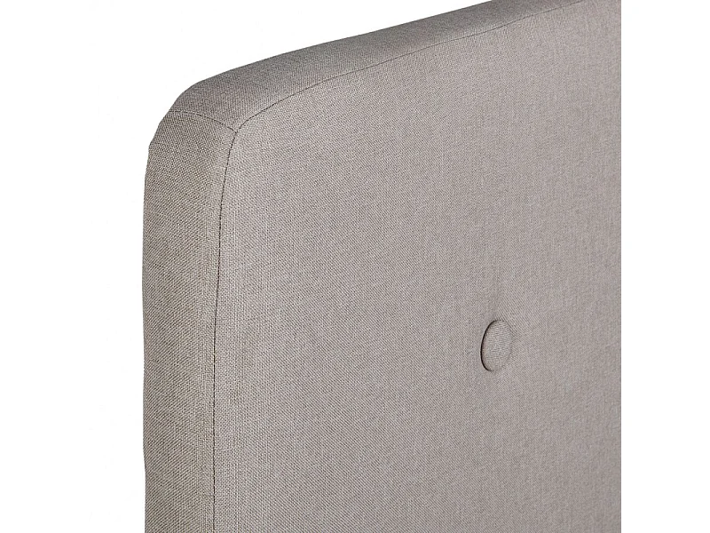 Tête de lit en tissu gris rembourré pour lit 140 cm - POLI 7307