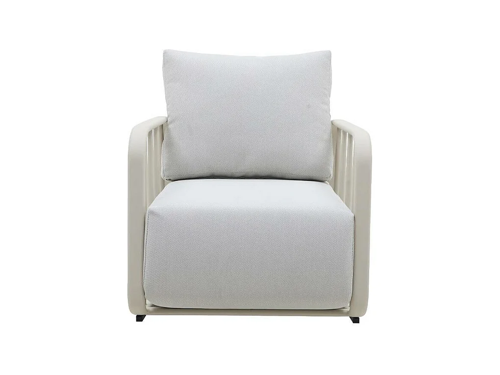 Rocking chair en aluminium pour jardin couleur taupe Zion