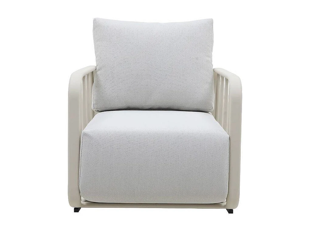 Mecedora en aluminio para jardín color taupe Zion