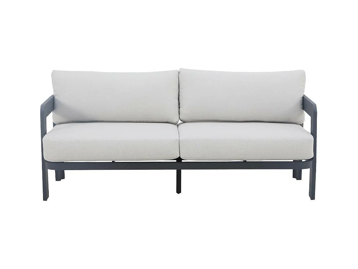 Salon de jardin en aluminium gris foncé Loréa