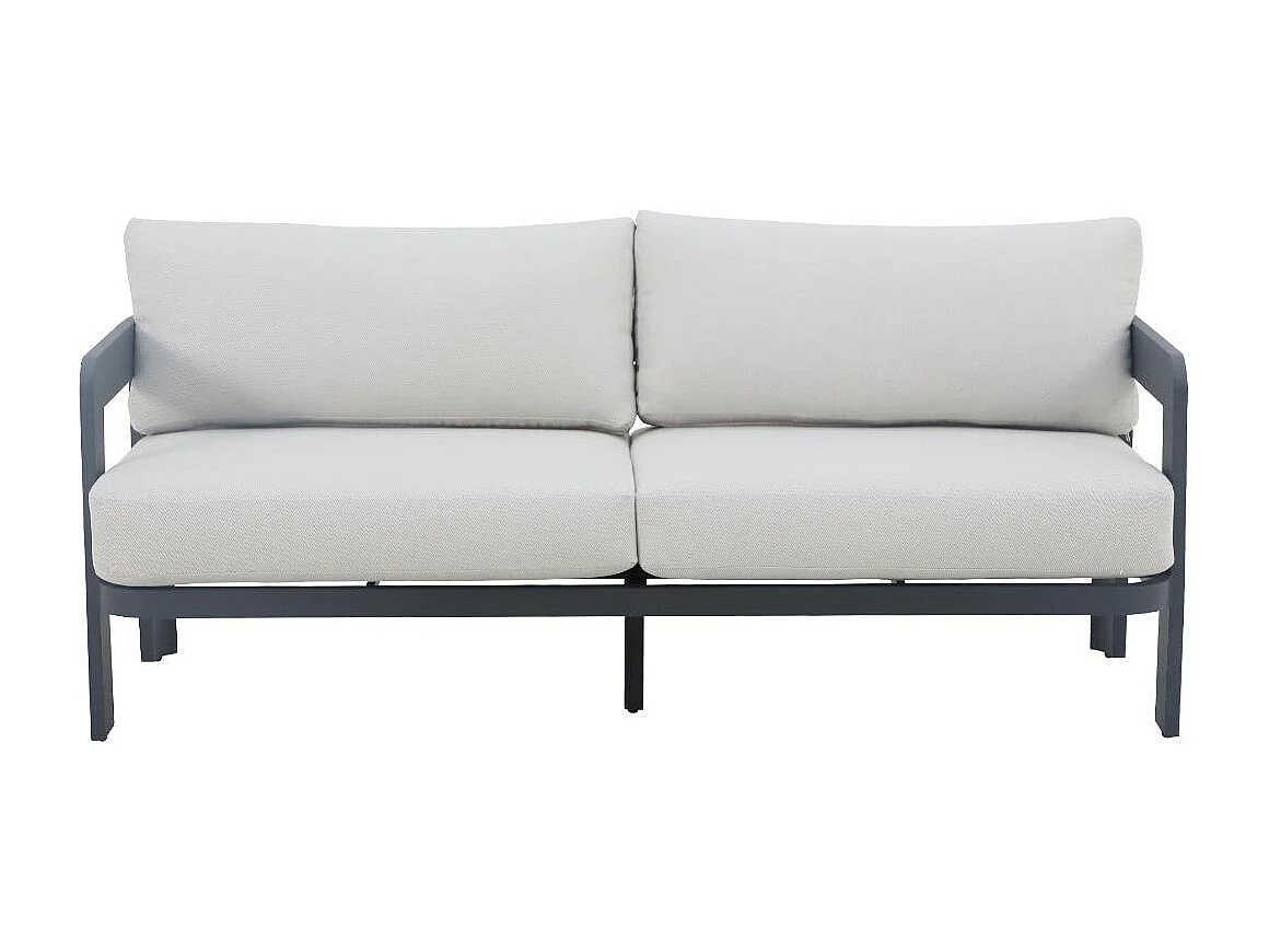 Salon de jardin en aluminium gris foncé Loréa