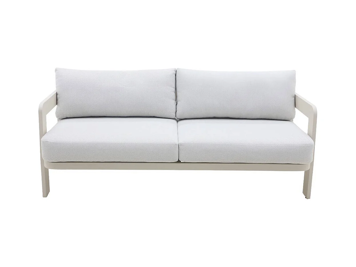 Salon de jardin en aluminium taupe Loréa