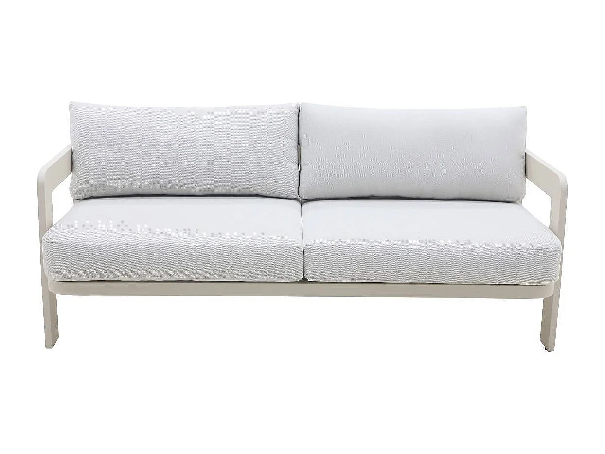 Salon de jardin en aluminium taupe Loréa