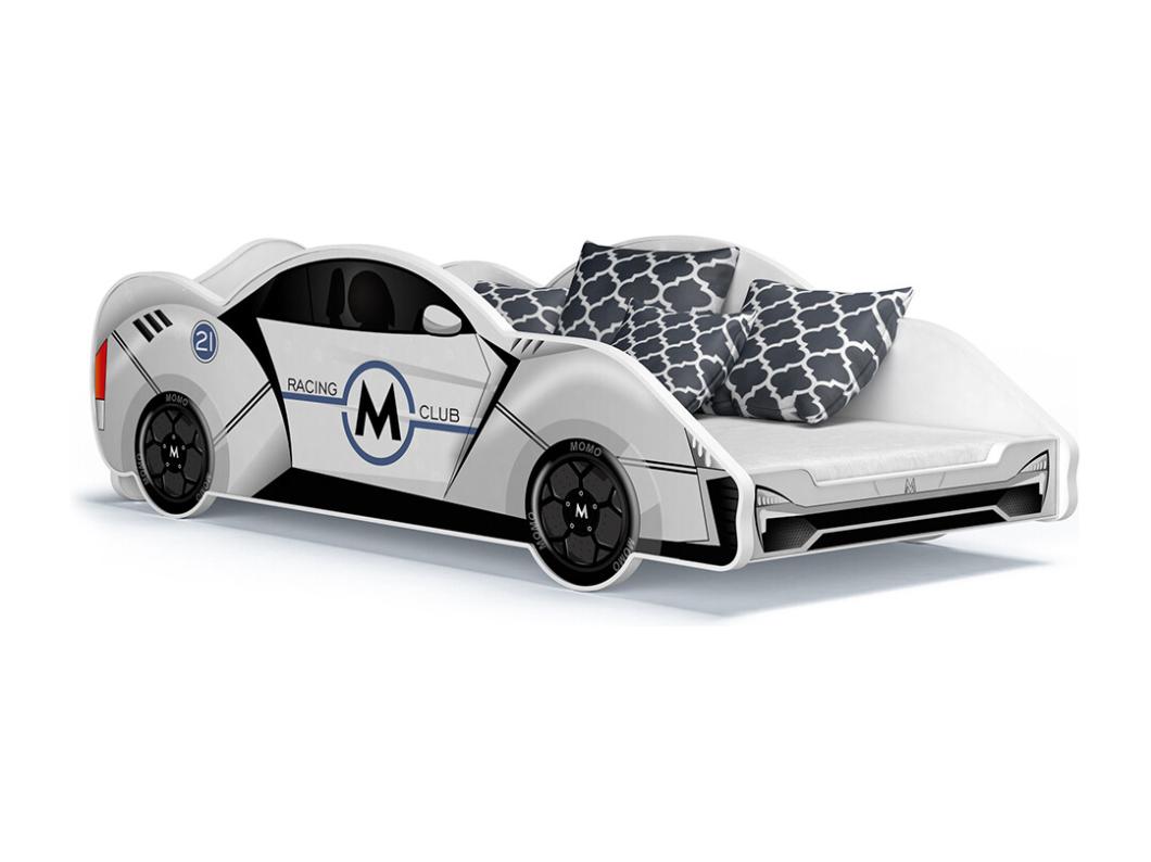 KINDERBETT Form des Autos Guido 180x90 cm, Weiss