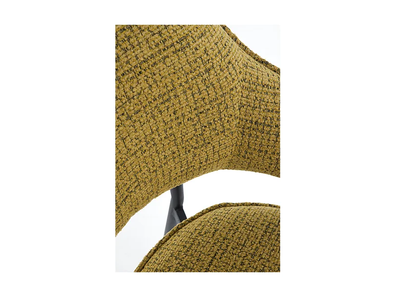 Pack 4 sillones tapizados chenilla jaspeado mostaza