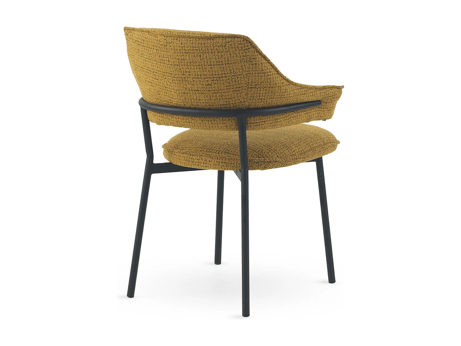 4er-Set Polstersessel Chenille senf meliert