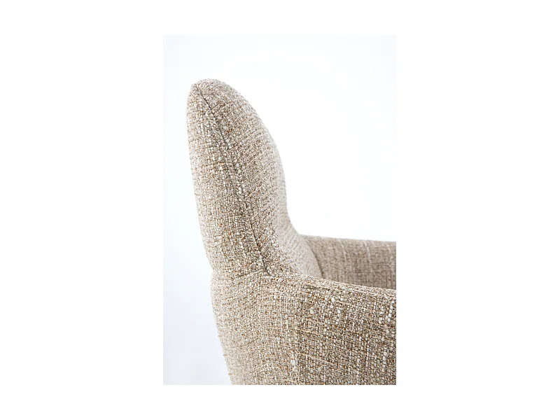 4er-Set Polstersessel Tweed braun meliert