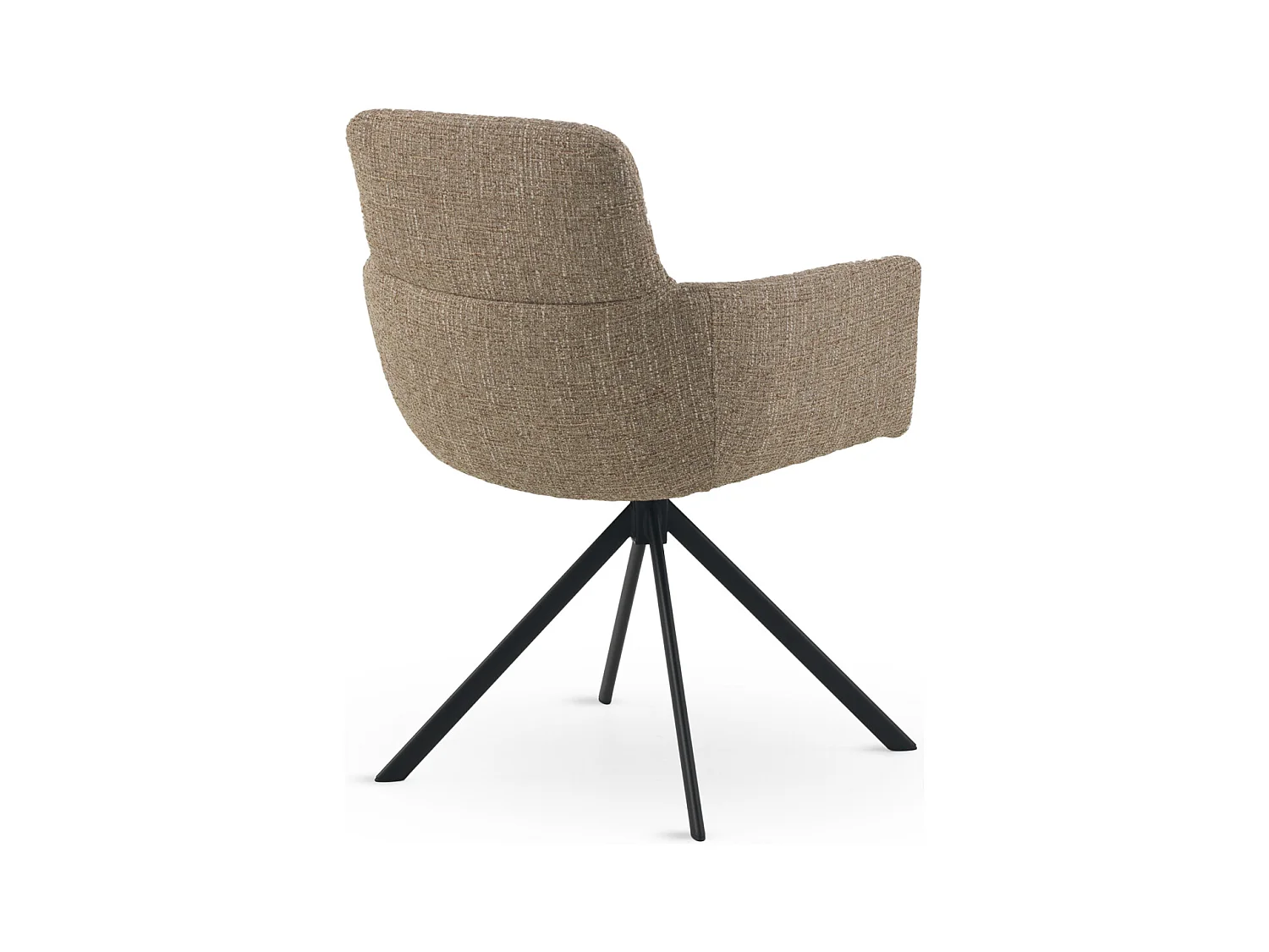 4er-Set Polstersessel Tweed braun meliert