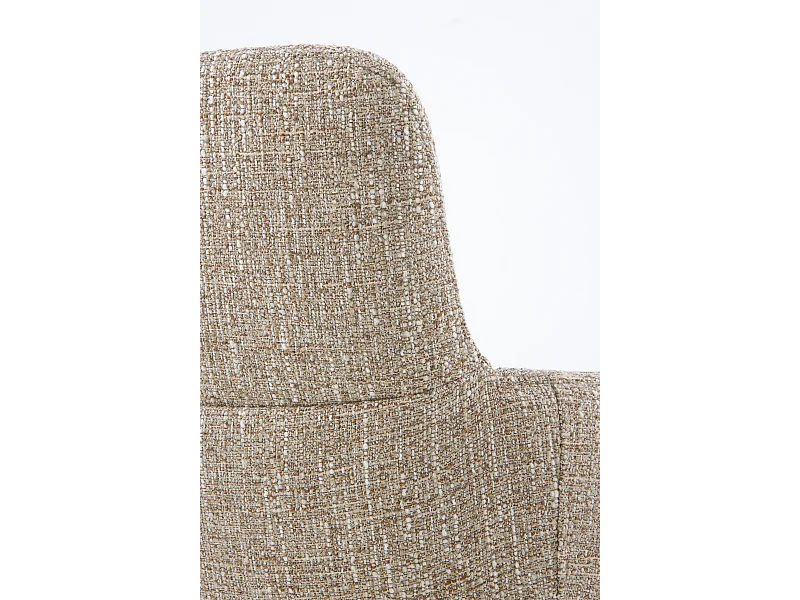 Lot de 4 fauteuils en tweed marron chiné