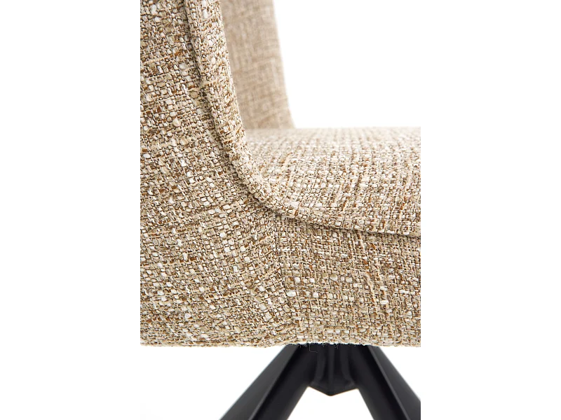 Pack 4 sillas tapizadas tweed marrón moteado