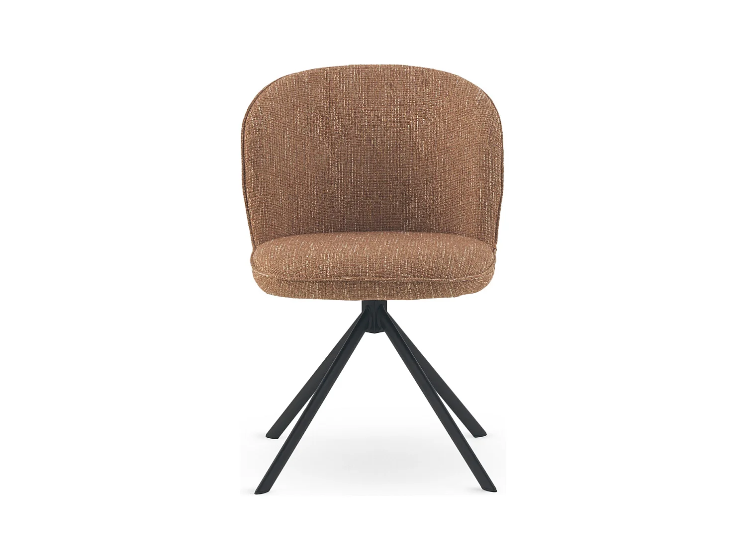 4er-Pack Polsterstühle Tweed terracotta meliert