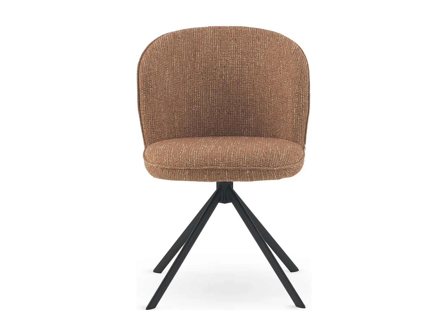 Set van 4 gestoffeerde stoelen van gespikkeld terracotta tweed