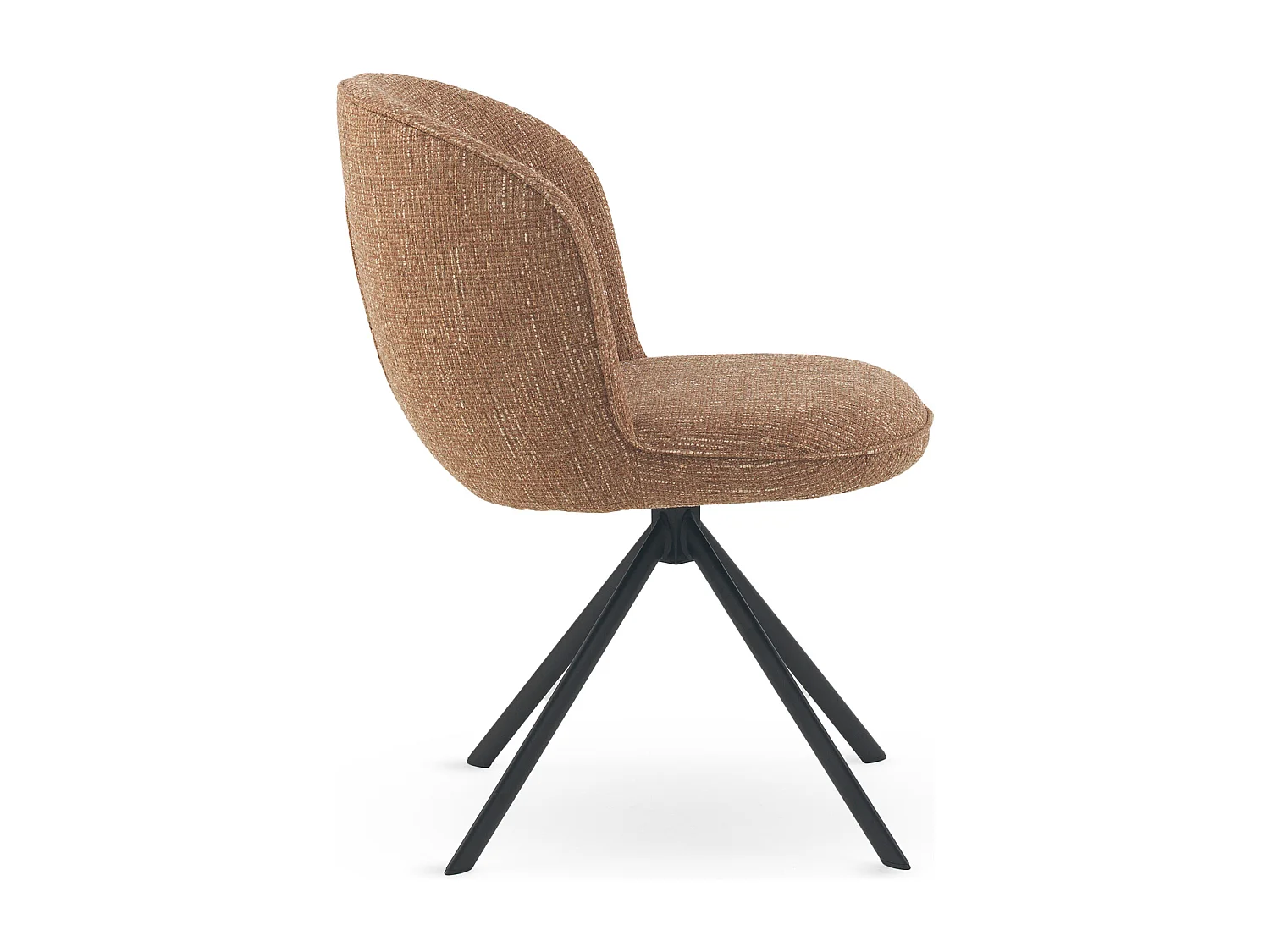 Set van 4 gestoffeerde stoelen van gespikkeld terracotta tweed