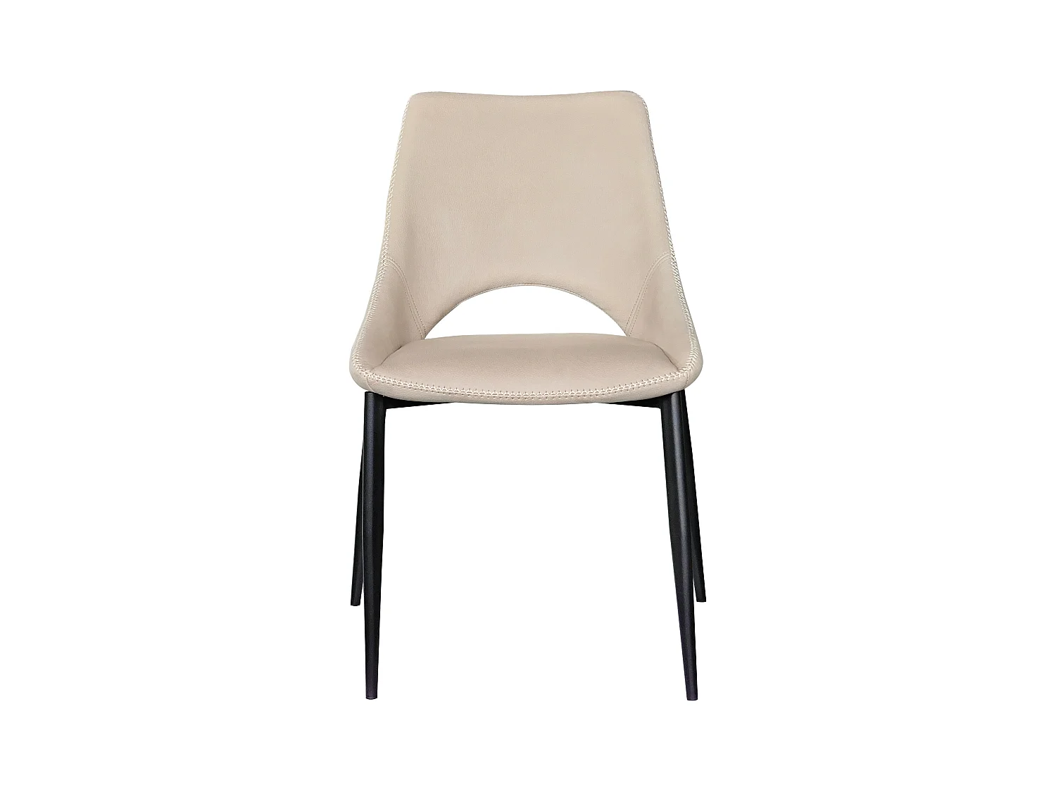 Pacote de 4 cadeiras estofadas, cor caramelo