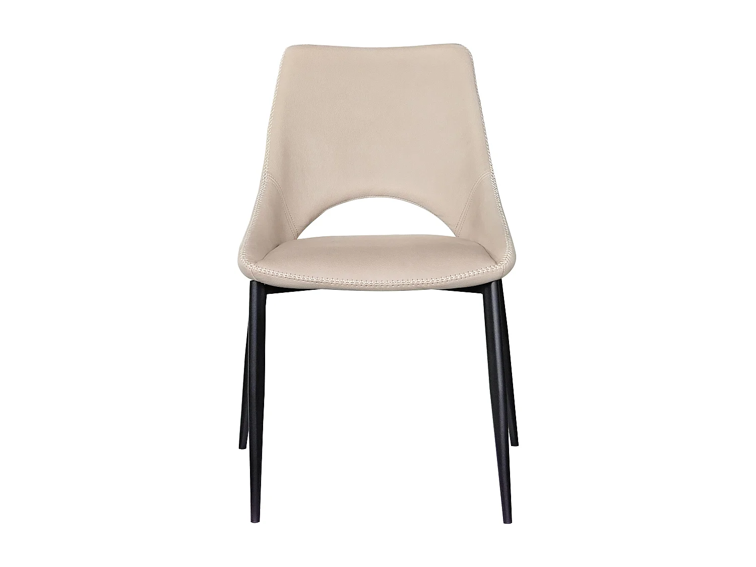 Lot de 4 chaises couleur caramel