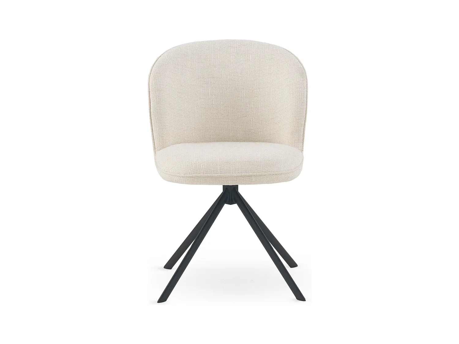 4er-Set Polstersessel Tweed weiß meliert