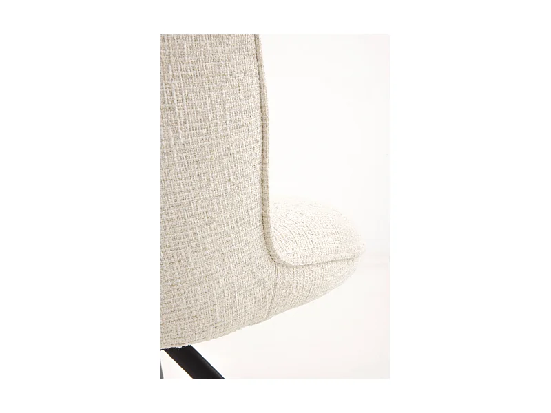 4er-Set Polstersessel Tweed weiß meliert