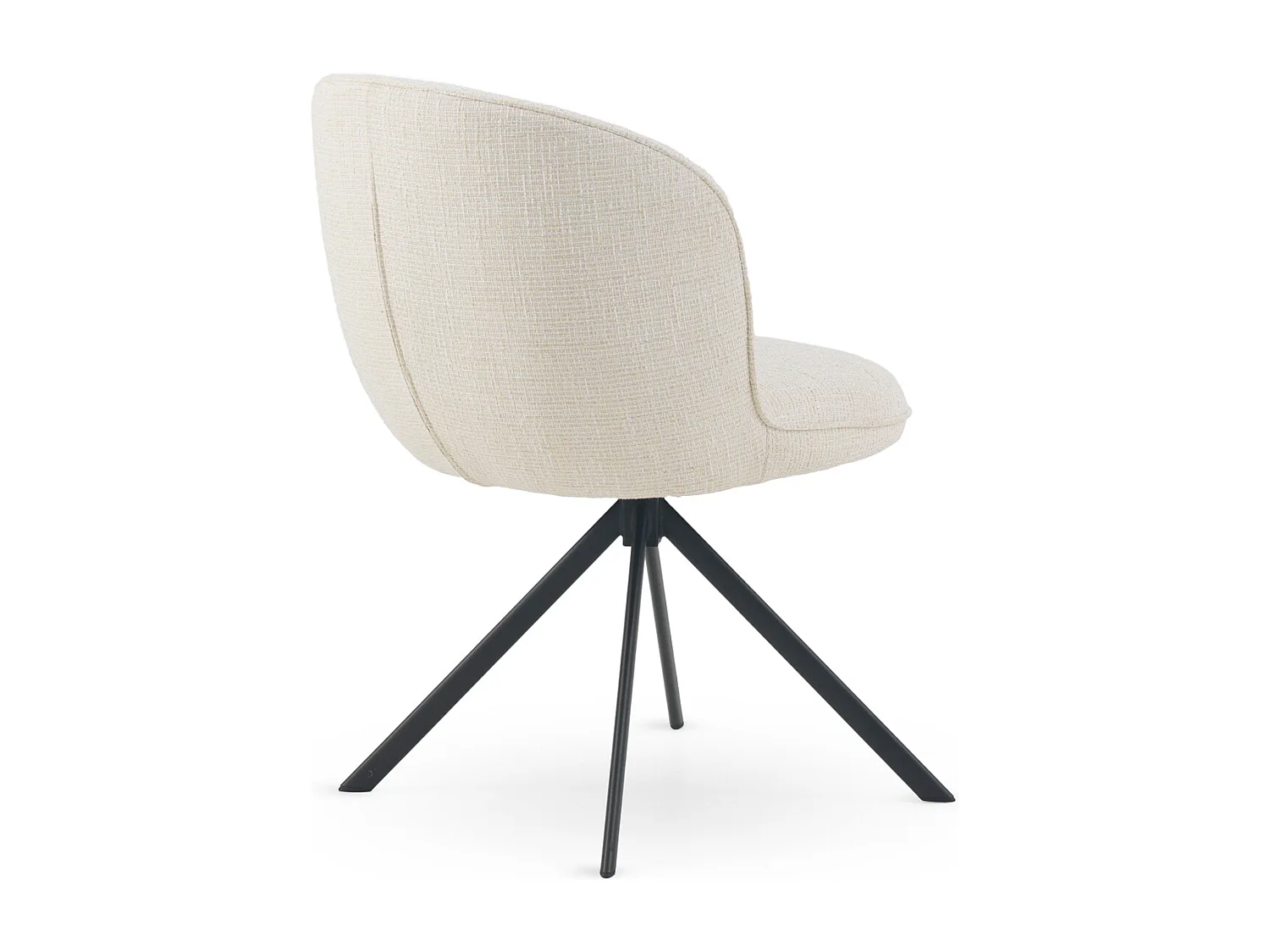 4er-Set Polstersessel Tweed weiß meliert