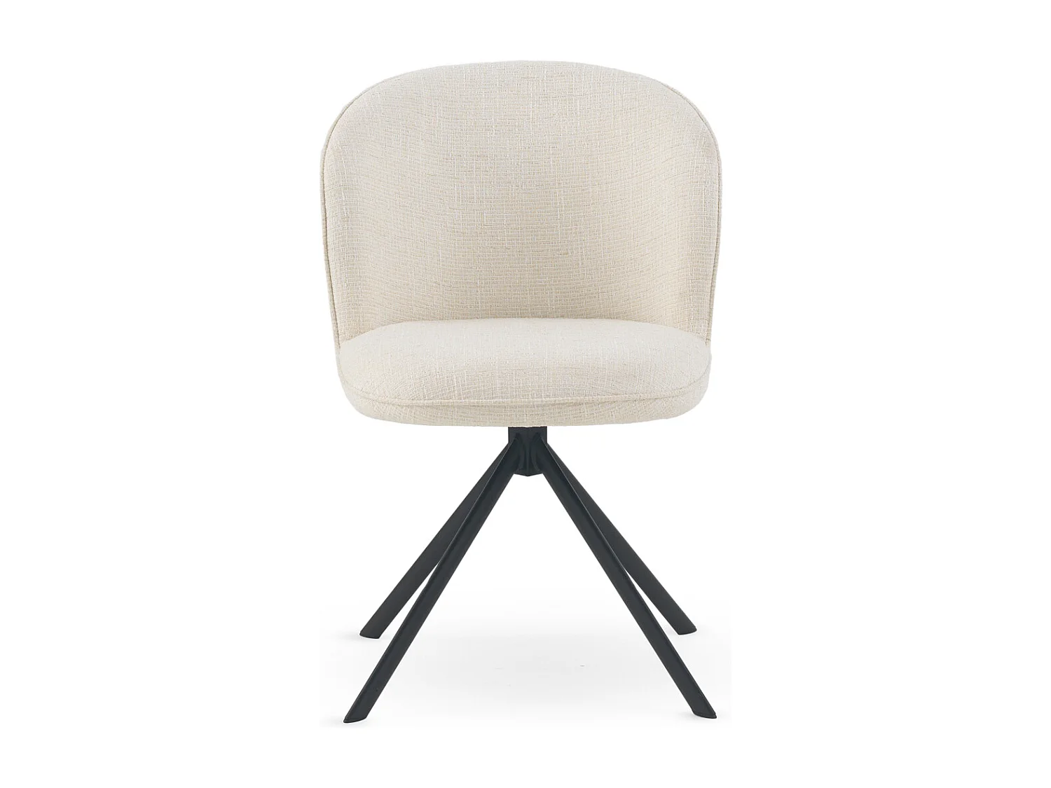 4er-Set Polstersessel Tweed weiß meliert