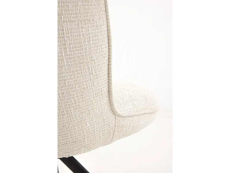 4er-Set Polstersessel Tweed weiß meliert