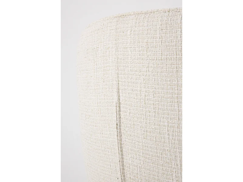 Lot de 4 chaises capitonnées en tweed chiné blanc