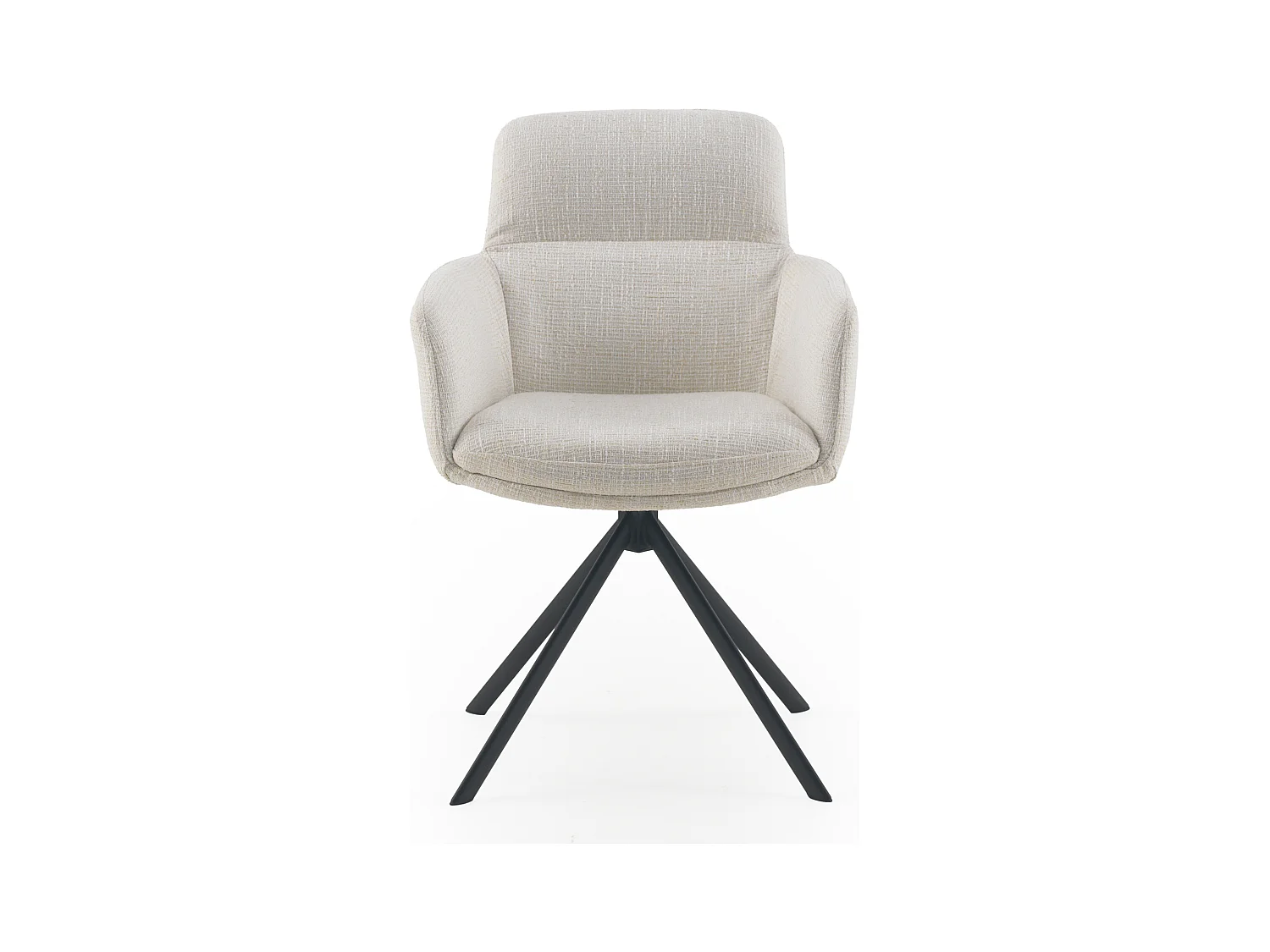 4er-Set Polstersessel Tweed weiß meliert