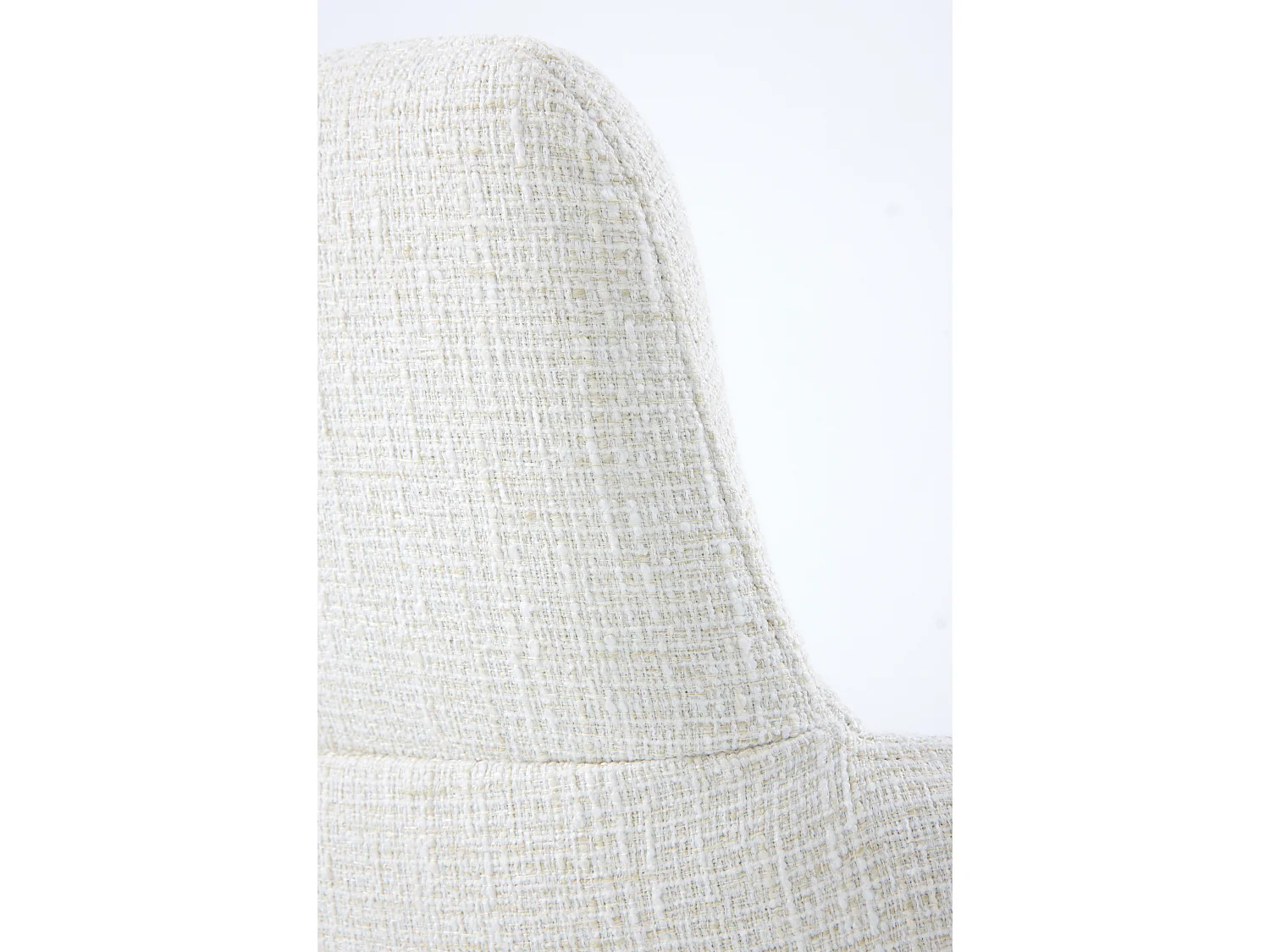 4er-Set Polstersessel Tweed weiß meliert