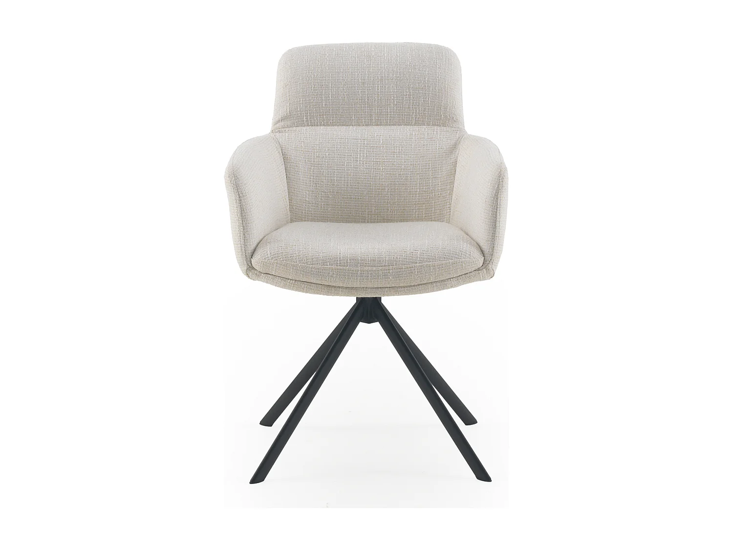 4er-Set Polstersessel Tweed weiß meliert