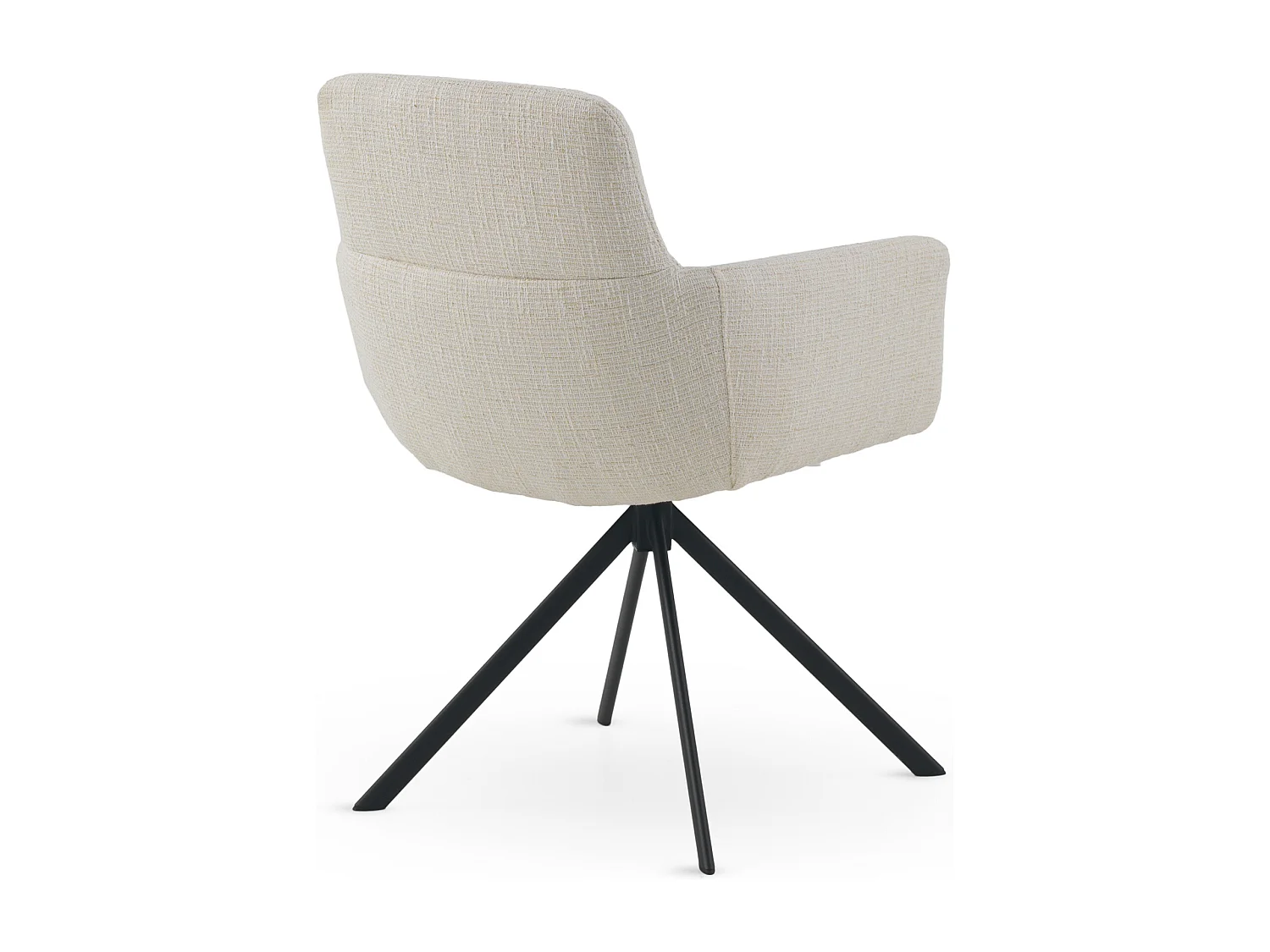 4er-Set Polstersessel Tweed weiß meliert