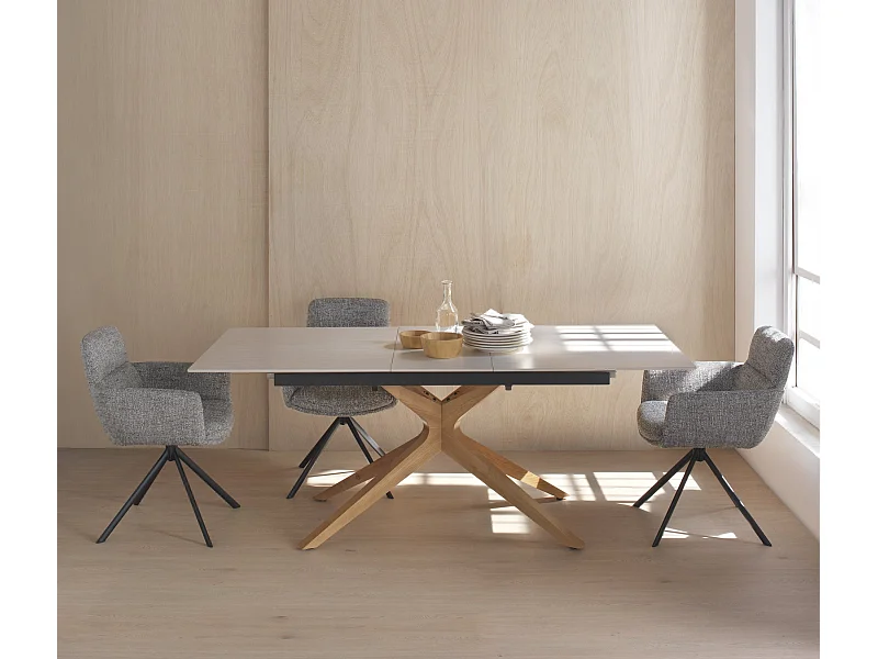 Lot de 4 fauteuils capitonnés en tweed vert