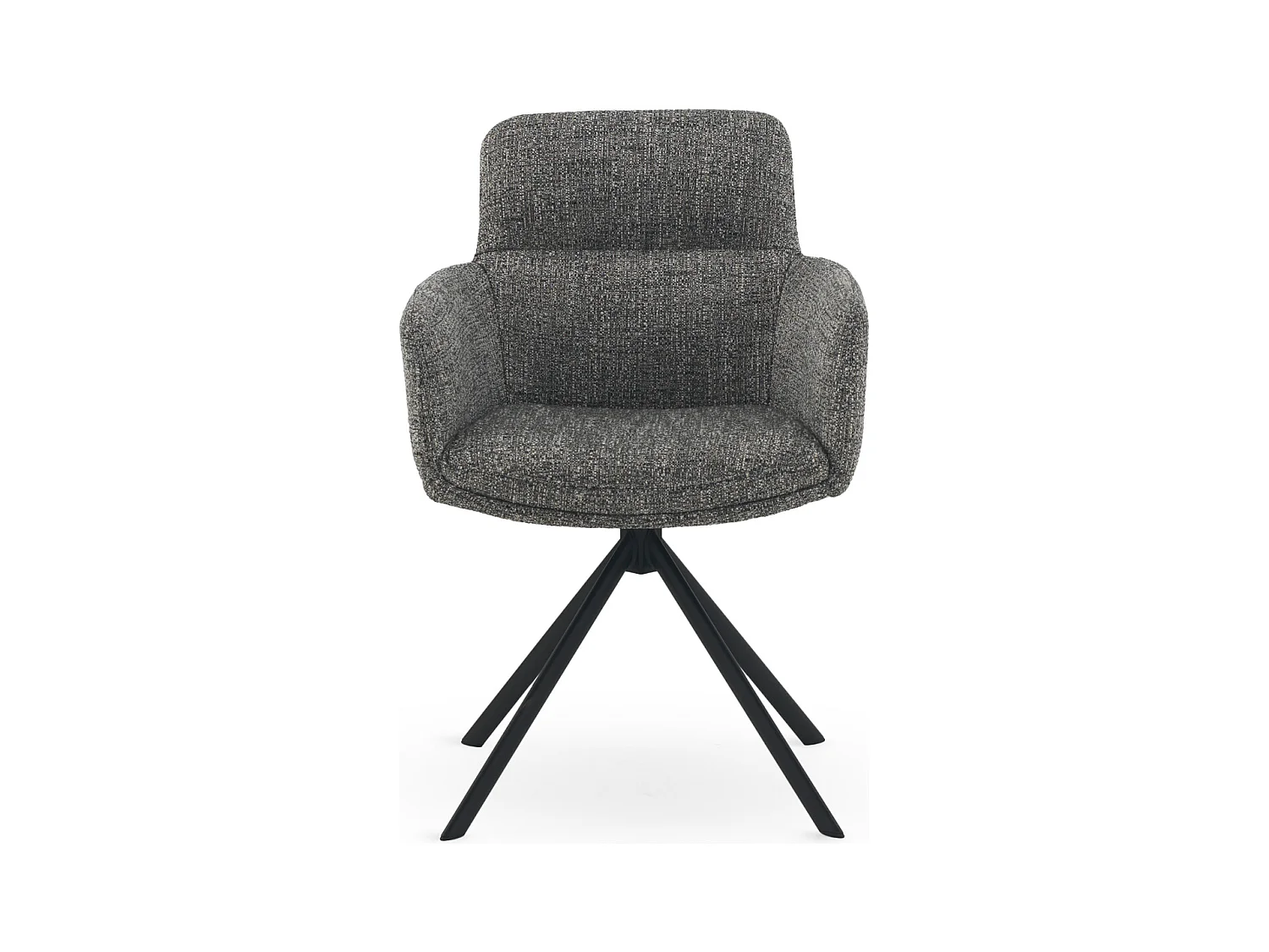 Lot de 4 fauteuils capitonnés en tweed vert