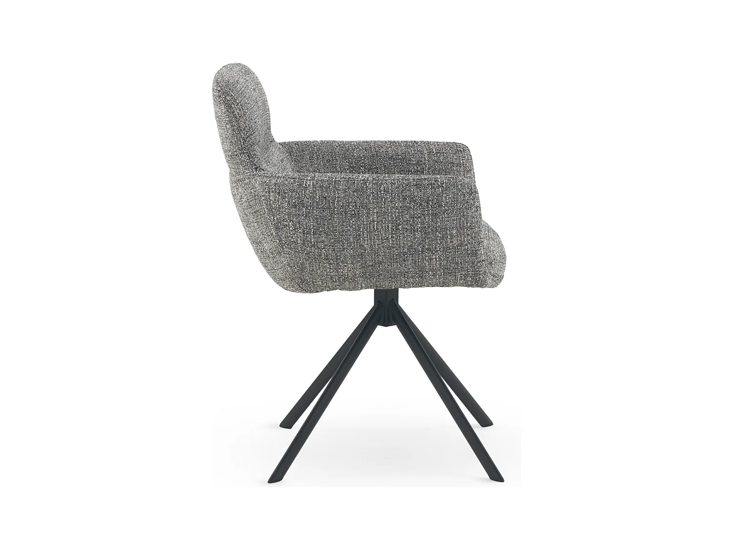 Lot de 4 fauteuils capitonnés en tweed vert