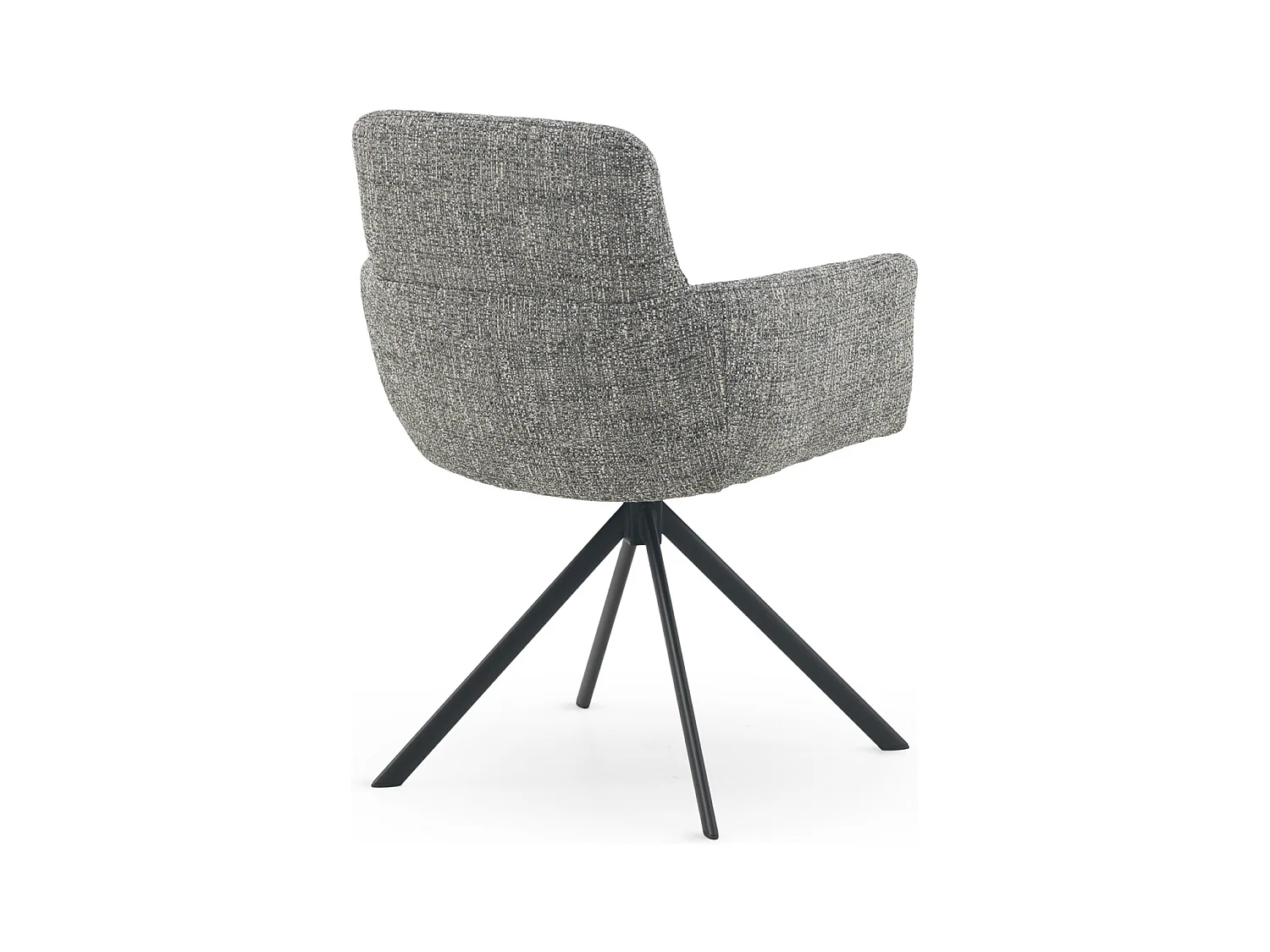 Lot de 4 fauteuils capitonnés en tweed vert