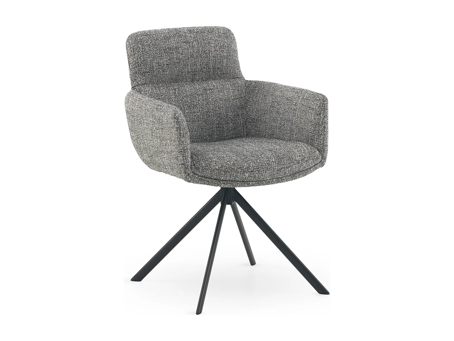 Lot de 4 fauteuils capitonnés en tweed vert